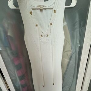 Michael Kors Ribbed White Dress